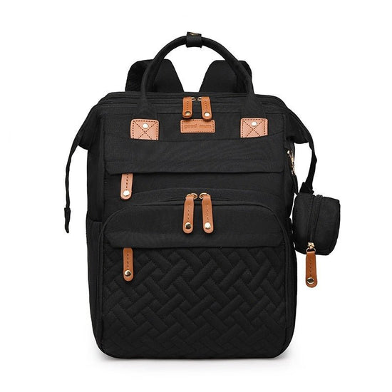 Portable Large Capacity Baby Backpack Milk Bottle Insulation Clip Bag $75.99 Dana Fashion Color: Black Women's Bags Product information: Pattern: solid color Lining texture: Polyester Applicable scenario: home storage Color: black, pink, dark blue, gray F