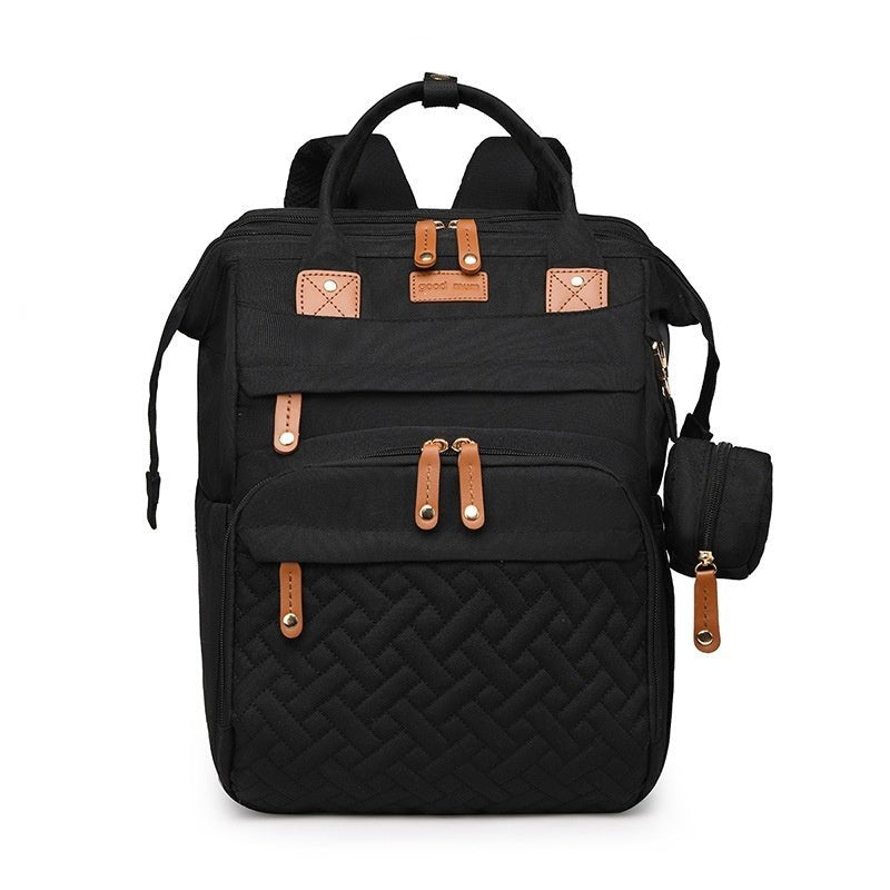 Portable Large Capacity Baby Backpack Milk Bottle Insulation Clip Bag $75.99 Dana Fashion Color: Black Women's Bags Product information: Pattern: solid color Lining texture: Polyester Applicable scenario: home storage Color: black, pink, dark blue, gray F