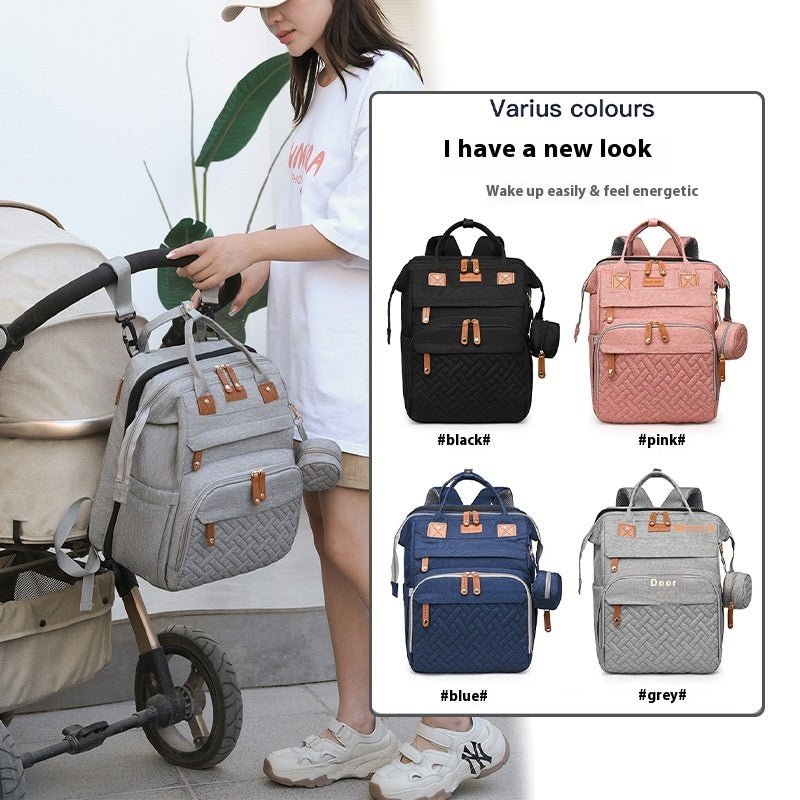 Portable Large Capacity Baby Backpack Milk Bottle Insulation Clip Bag $75.99 Dana Fashion Color: Black Women's Bags Product information: Pattern: solid color Lining texture: Polyester Applicable scenario: home storage Color: black, pink, dark blue, gray F