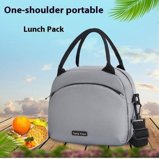 Portable Large Capacity Shoulder Lunch Box Bag $24.31 Dana Fashion Color: Beige Specifications: 26x14.3x21.2cm Women's Bags Product information: Applicable scenario: Kitchen Color: creamy-white, gray, black, pink, green Scope of Application: home Company
