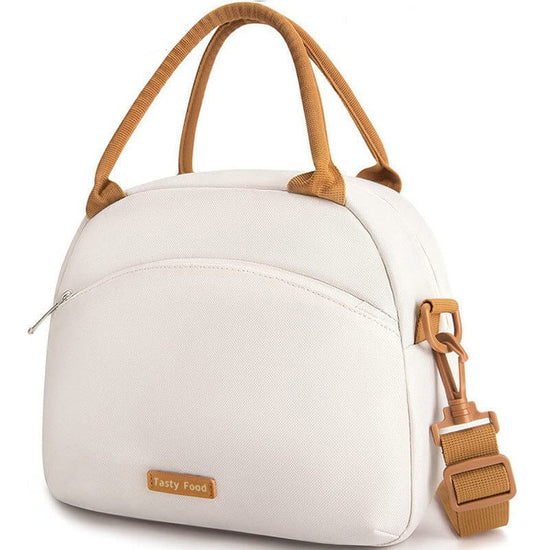 Portable Large Capacity Shoulder Lunch Box Bag $24.31 Dana Fashion Color: Beige Specifications: 26x14.3x21.2cm Women's Bags Product information: Applicable scenario: Kitchen Color: creamy-white, gray, black, pink, green Scope of Application: home Company