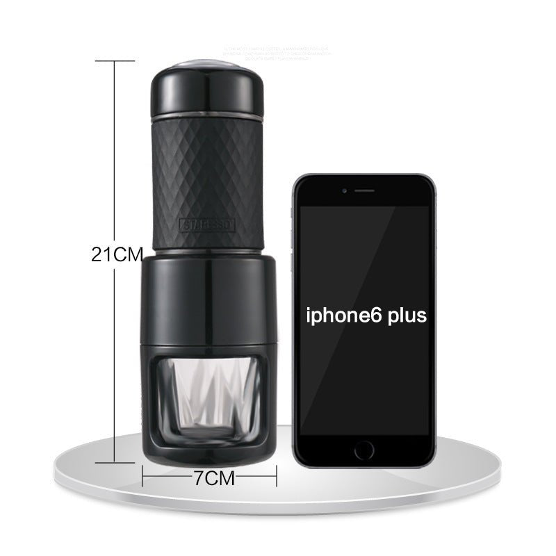 Portable Manual Espresso Coffee Machine $179.00 Dana Fashion Color: Black set Dana's Kitchen Overview: Convenient to carry, easy to clean and use, suitable for use The pressure bar slide is optimized for quieter use. After the slide is optimized, the soun