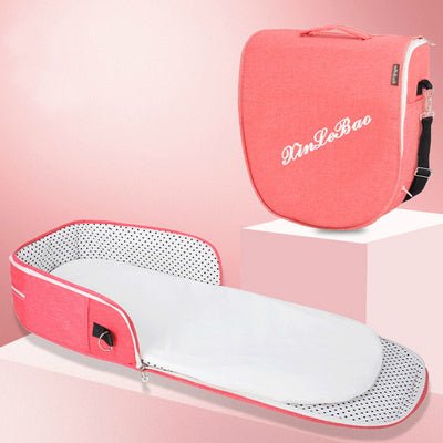 Portable Removable Folding Crib Baby Bed Mammy Bag $124.62 Dana Fashion Color: Pink style: Comfortable Baby & Mother Overview: Uterine bionic design, deep sleep Protect your baby's spine Breathable awning cut off mosquito Note: Difference between flagship