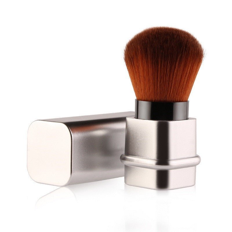 Portable Single Makeup Brush $10.31 Dana Fashion Color: Silver makeup Brush material: man-made fiber Handle material: plastic Handle specifications: portable Applicable people: General Appearance color: square gold, square silver Product weight: 40g Mater