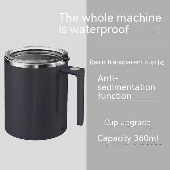 Portable Smart Magnetic Automatic Mixing Coffee Cup Rechargeable Rotating Home Office Travel Stirring Cup $59.90 Dana Fashion Color: Black capacity: 360ml Dana's Kitchen Overview: 1.【Automatic Stirring Mug】This electric self-stirring mug features a built-
