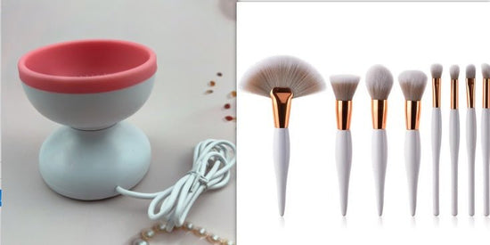 Portable USB Makeup Brush Cleaner Machine Electric Cosmetic Brush Cleaning Washing Tools Automatic Clean Makeup Brushes $40.73 Dana Fashion Color: Suit1 makeup Overview: Quick & Easy to clean Does not damage the brush Mess-free Portable/Easy to carry Prod