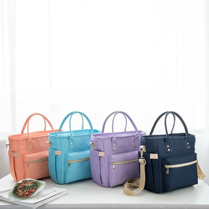 Portable Zipper Convenient Oxford Cloth Multifunctional Bento Thermal Insulated Lunch Bag $39.79 Dana Fashion Color: Pink Women's Bags Product information: Applicable scenario: Bento thermal insulated lunch bag Color: purple, pink, sapphire blue, sky blue