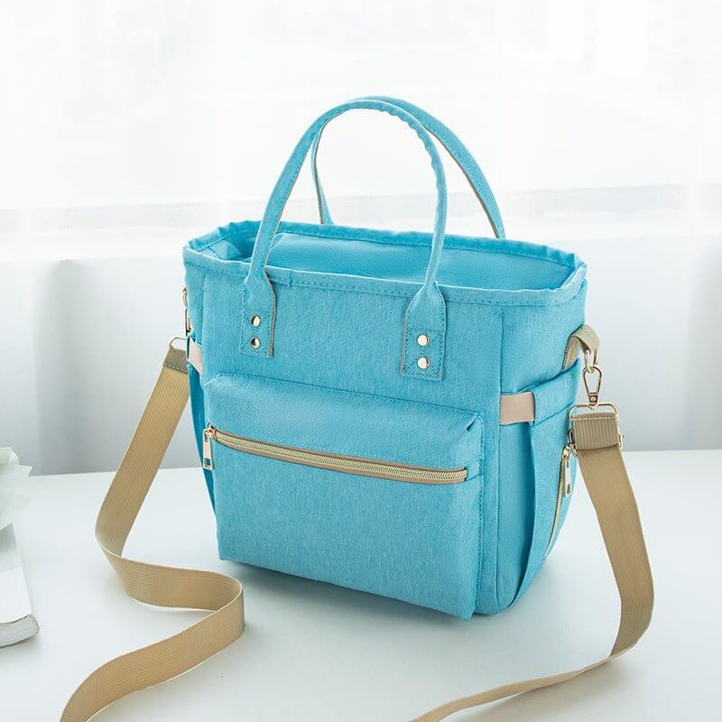 Portable Zipper Convenient Oxford Cloth Multifunctional Bento Thermal Insulated Lunch Bag $39.79 Dana Fashion Color: Sky Blue Women's Bags Product information: Applicable scenario: Bento thermal insulated lunch bag Color: purple, pink, sapphire blue, sky
