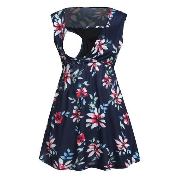 Pregnant Women Floral Printed Vest Maternity $20.12 Dana Fashion Color: Blue Size: L Baby & Mother Fabric name: Cotton 1. Asian sizes are 1 to 2 sizes smaller than European and American people. Choose the larger size if your size between two sizes. Please
