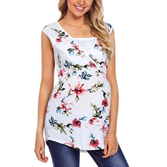 Pregnant Women Floral Printed Vest Maternity $20.12 Dana Fashion Color: Blue Size: L Baby & Mother Fabric name: Cotton 1. Asian sizes are 1 to 2 sizes smaller than European and American people. Choose the larger size if your size between two sizes. Please