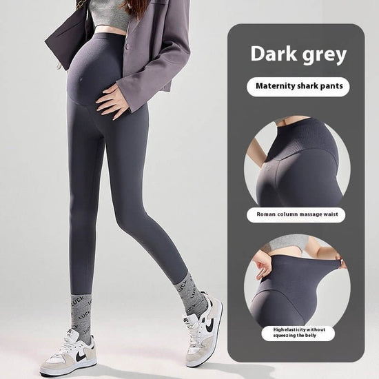 Pregnant Women Outwear Winter Wear Seamless Belly Support Sanding Yoga Pants $55.50 Dana Fashion Color: Dark Gray Brushed Style Size: L Women's clothing Product information: Thickness: medium Fabric name: Nylon Color: Black brushed, dark gray brushed, mil