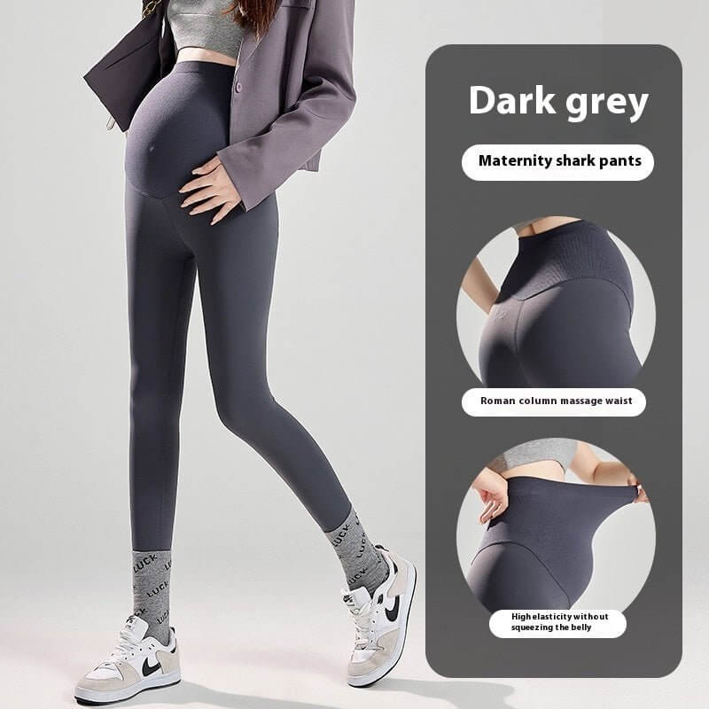 Pregnant Women Outwear Winter Wear Seamless Belly Support Sanding Yoga Pants $55.50 Dana Fashion Color: Dark Gray Brushed Style Size: L Women's clothing Product information: Thickness: medium Fabric name: Nylon Color: Black brushed, dark gray brushed, mil
