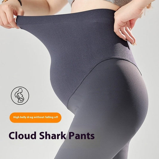 Pregnant Women Outwear Winter Wear Seamless Belly Support Sanding Yoga Pants $55.50 Dana Fashion Color: Black Plus Velvet Size: L Women's clothing Product information: Thickness: medium Fabric name: Nylon Color: Black brushed, dark gray brushed, milk Brow