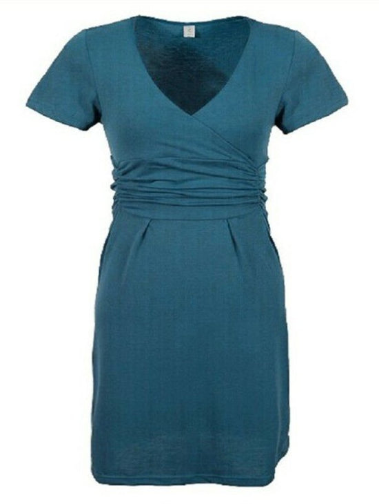 Pregnant women's stretch dress $14.69 Dana Fashion Color: Tibetan blue Size: L Baby & Mother Main fabric composition: Acrylic size bust waist hip length S 84 68 88 92 M 88 72 92 93 L 92 76 96 94 XL 96 80 100 95 1. Asian sizes are 1 to 2 sizes smaller than