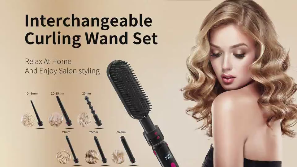 Safety Against Scalding Easy To Use Curly Hair Sticks $75.99 Dana Fashion Color: Black Electrical outlet: EU Beauty Tools Product information: Thermal conductor diameter: 21mm-30mm Product category: dual-purpose roll and straight Power supply method: wire
