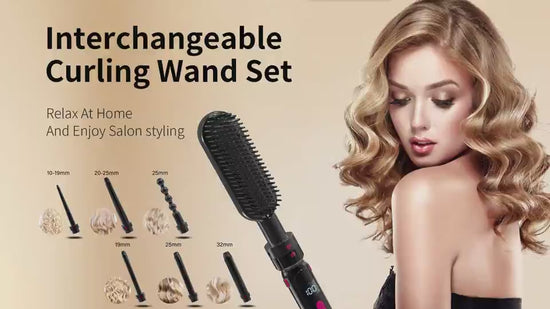 Safety Against Scalding Easy To Use Curly Hair Sticks $75.99 Dana Fashion Color: Black Electrical outlet: EU Beauty Tools Product information: Thermal conductor diameter: 21mm-30mm Product category: dual-purpose roll and straight Power supply method: wire