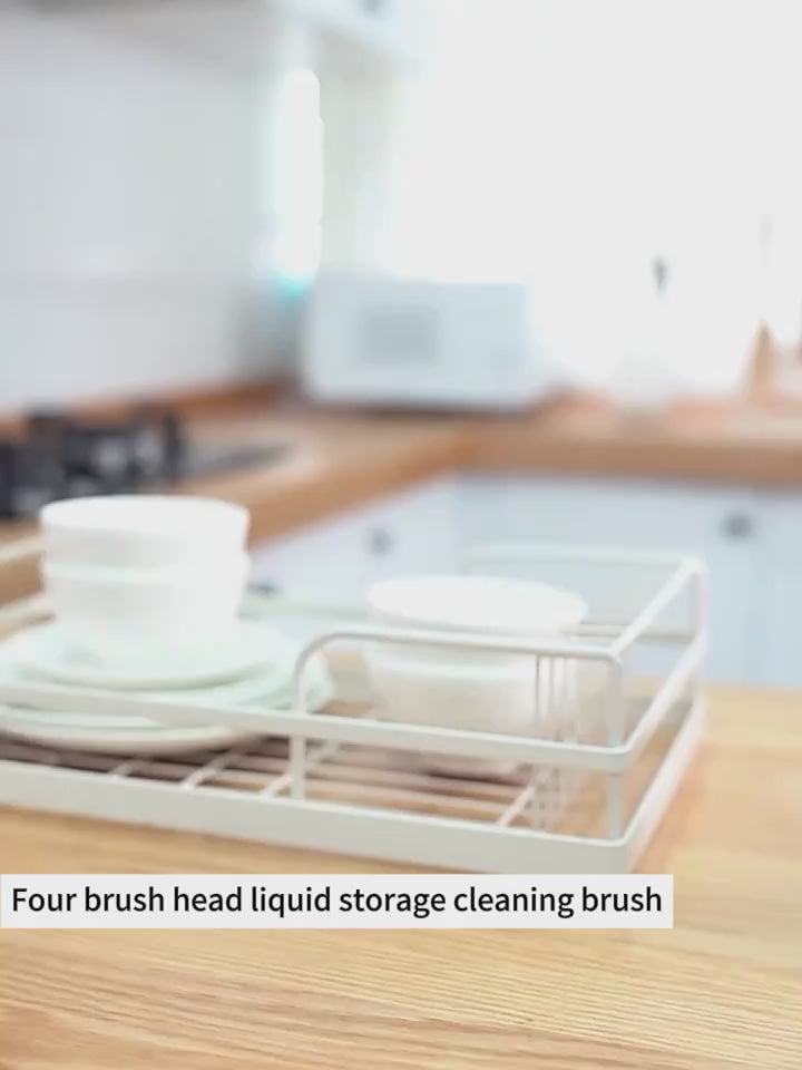 New Multifunctional Dish Brush Household Kitchen Oily Sponge Long Handle Cleaning Brush $30.00 Dana Fashion Color: Blue Dana's Kitchen Overview: 1. The button is completely covered with high-quality silicone rubber and will not tear or leak. 2. The dishwa