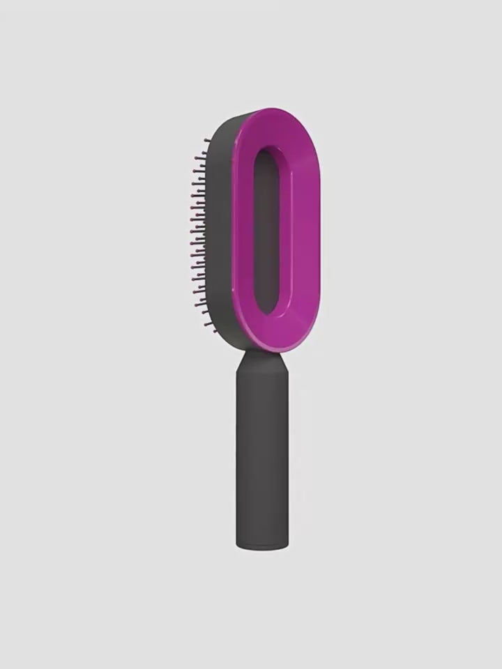 Self Cleaning Hair Brush For Women One-key Cleaning Hair Loss Airbag Massage Scalp Comb Anti-Static Hairbrush $41.17 Dana Fashion Color: 3pcs Set A Beauty Tools Overview: 1. 3D Air Cushion Design: This brush has an oval base and a soft cushion base, wide