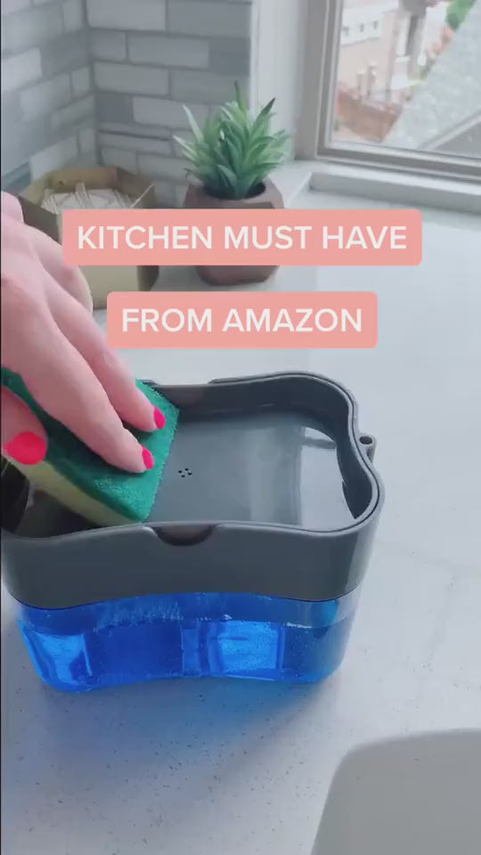 Multifunction Soap Dispenser Sponge Caddy Non-toxic Odorless Dispenser Kitchen Rack Creative Bathroom Washing Soap Storage Box $12.50 Dana Fashion Color: Dark Grey Dana's Kitchen Overview: Cleaning dishes is about to get a whole lot faster with this Soap