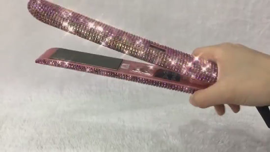 Professional Glitter Hair Flat Iron Titanium Plate Diamond Hair Straightener Crystal Hair Styling Hot Tools $55.99 Dana Fashion Plug: EU Beauty Tools Description: Product Category: Hair Straightener & Curler Color: as shown Power plug: EU, US, UK (optiona