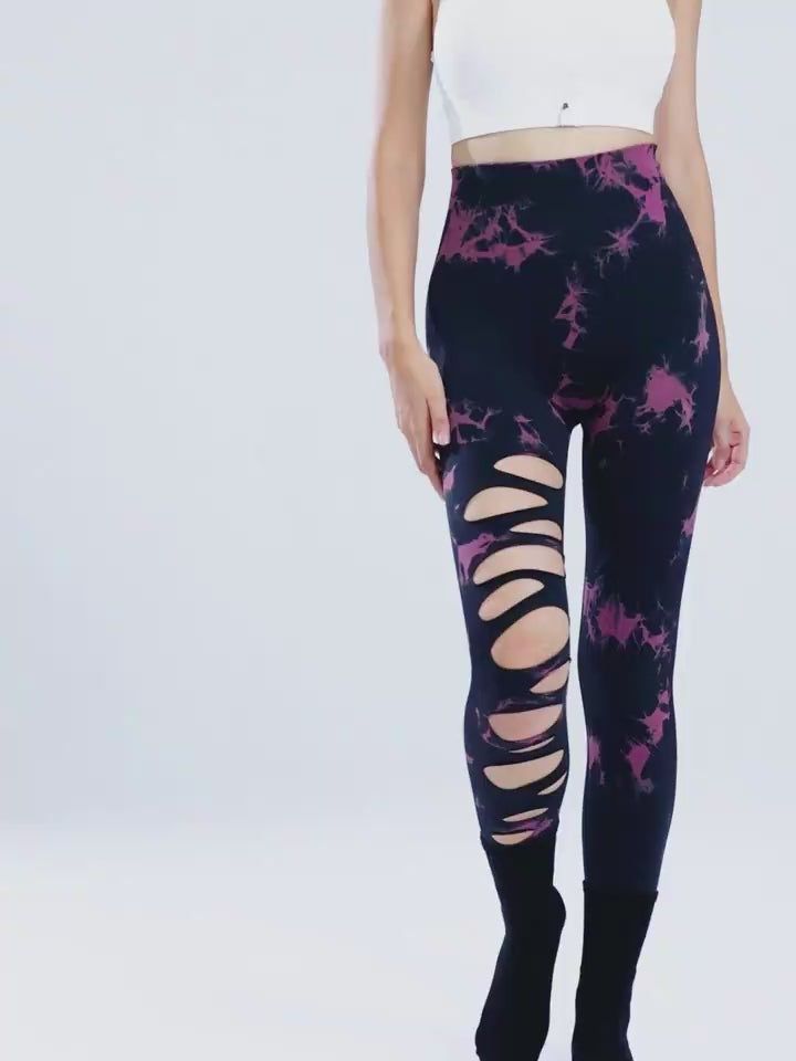 2 Pack Hollow Sexy High Elastic Women's Tie Dye Cutout Tights High Waist Workout Yoga Leggings, Scrunch Butt Lifting Elastic Pants, Tummy Control Butt Lifting Workout Yoga Athletic Pants $168.98 Dana Fashion Color: 2PACK1 Size: L Women's clothing Butt lif