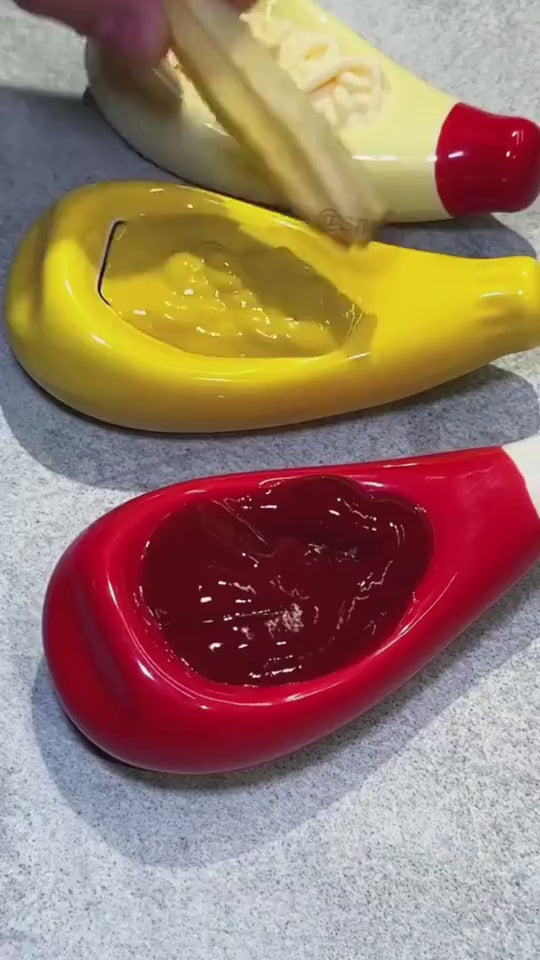 Restaurant Chili Sauce Tomato Sauce Salad Dressing Dish $20.00 Dana Fashion Color: Green Dana's Kitchen Product Information: Material: Ceramic Color: Red, White, Green, Yellow, Large Red, Large Yellow, Large White, Small Pepsi, Small Sprite, Small Coke Pa