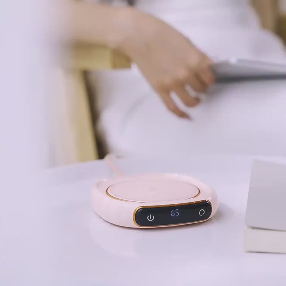 Coffee Mug Warmer Warm Coaster Smart Heating Cup Thermal Insulation Constant Temperature Coaster Heating Pad Desktop $40.00 Dana Fashion Color: M306 Pink Electrical outlet: USB Dana's Kitchen Overview: - Keep your coffee warm all morning long with this sl