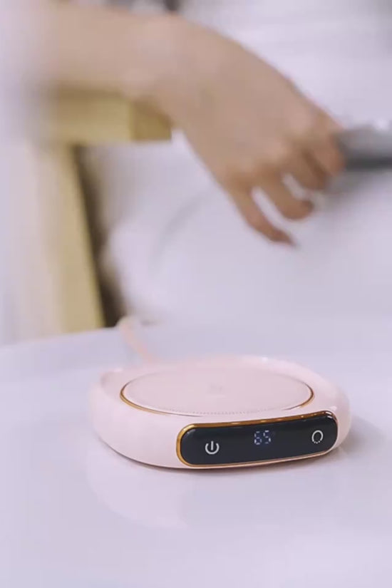 Coffee Mug Warmer Warm Coaster Smart Heating Cup Thermal Insulation Constant Temperature Coaster Heating Pad Desktop $40.00 Dana Fashion Color: M306 Pink Electrical outlet: USB Dana's Kitchen Overview: - Keep your coffee warm all morning long with this sl