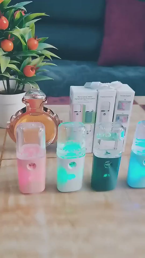 Household Handheld Face Care Beauty Spray Device Usb Nano Steaming Face Device Charging Humidifier $16.19 Dana Fashion Color: 1Blue 1White Beauty Tools Product information: Model: JSQ-3 Fog time: 10 seconds and below Gear position: 1 gear Spray heat: cold