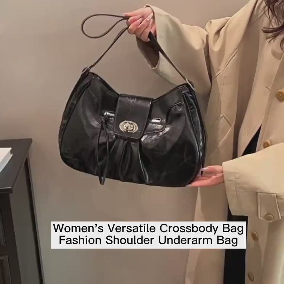 Women's Versatile Crossbody Bag Fashion Shoulder Underarm Bag $66.23 Dana Fashion Color: Black Women's Bags Product information: Lining texture: polyester cotton Color: black, silver, white Hardness: medium hard Material: PU Suitcase shape: Horizontal Squ