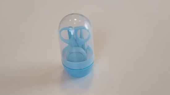 Baby Scissors Nail Clippers creative children's nail clippers nail clippers baby care suit $12.01 Dana Fashion Color: blue Baby & Mother Features: Item Type: Clipper and trimmer Age Group: Babies Pattern Type: Solid Material: plastic + metal 4 pieces suit