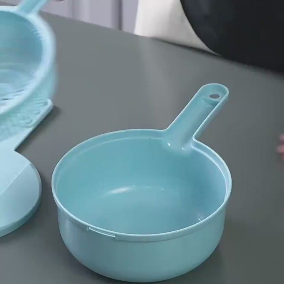 8 In 1 Mandoline Slicer Vegetable Slicer Potato Peeler Carrot Onion Grater With Strainer Vegetable Cutter Kitchen Accessories $24.27 Dana Fashion Color: Blue quantity: 1pc Dana's Kitchen Overview: This hand-held slicer made from Food-Grade stainless steel