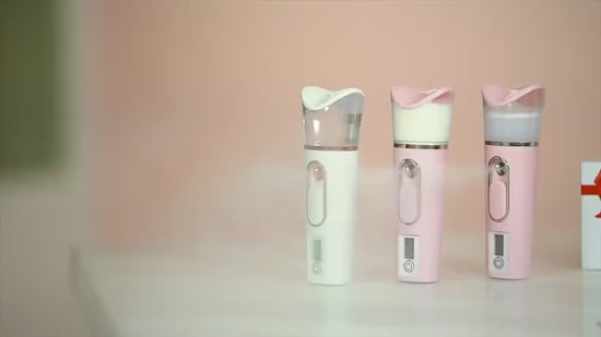Home Rechargeable Water Replenishing Instrument Steamed Face Sprayer $22.50 Dana Fashion Color: Test card box pink Model: USB Beauty Tools Overview: 1.Nano technology: convert water into a large number of water molecules, water quickly penetrates into the