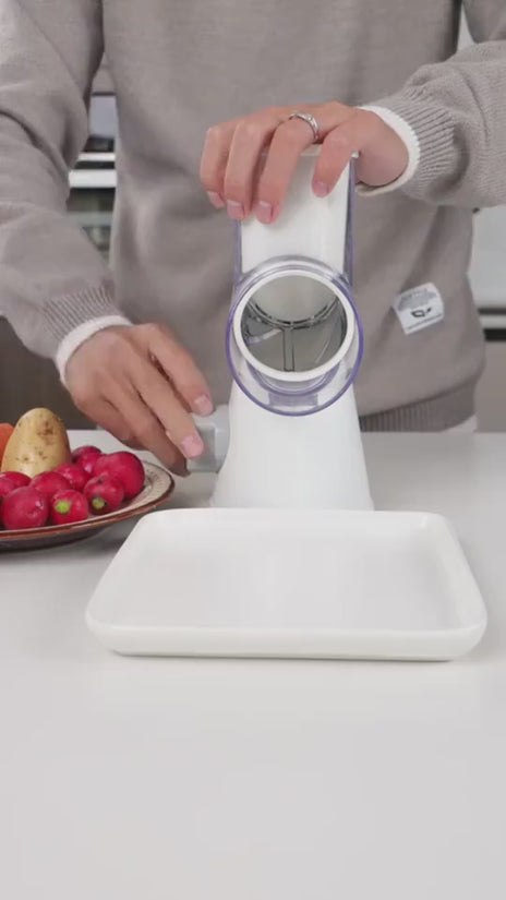 Food Processor Vegetable Chopper Kitchen Roller Gadgets Tool Vegetable Cutter Round Slicer Graters Potato Carrot Cheese Shredder $65.50 Dana Fashion Color: Blue Dana's Kitchen Overview: 1. This product is a kitchen knife, made of high-quality materials, d
