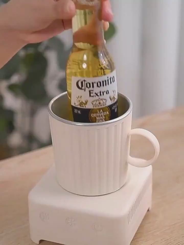 Mini Quick Cooling Cup Beer Beverage Rapid Refrigeration Ice Maker Machine Cold Drink Heating Home Dormitory Food Grade 400ml Kitchen Gadgets $98.50 Dana Fashion Color: Avocado Green Style: with car cable Dana's Kitchen Overview: Wide Application: The fas