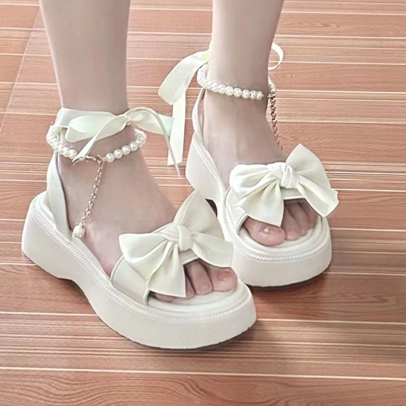 Princess Holiday Sandals For Women Summer $39.50 Dana Fashion Color: Beige Size: 35 Women's shoes Product information: Lining material: PU Toe holder shape: Pointed Color: creamy-white upgraded version, black upgraded version Shoe Upper material: PU Size: