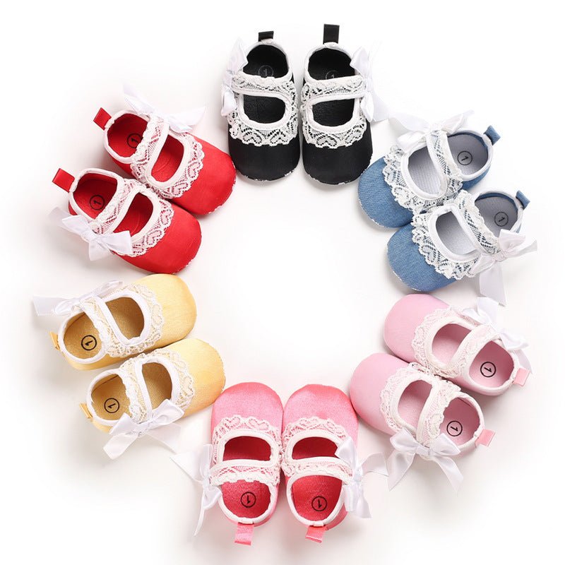 Princess shoes baby toddler shoes $13.44 Dana Fashion Color: Black Size: 11cm Baby & Mother Product Category: Toddlers Applicable gender: female Upper material: cotton Suitable season: spring, autumn, summer style: Casual Process: Embossing Function: brea