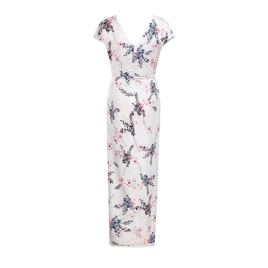 Printed Slim Thin Floral Chiffon Dress $23.24 Dana Fashion Color: Black Size: L Baby & Mother Main fabric composition: polyester fiber