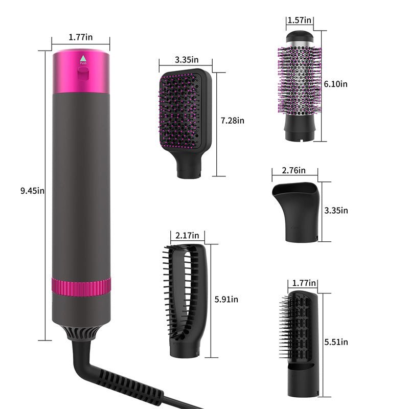 Professional 5 In 1 Hair Dryer Brush Dryer And Straightening Brush Electric Hair Styling Tool Automatic Hair Curler Beauty Supplies Gadgets $110.00 Dana Fashion Color: Dyson Grey 5in1 Electrical outlet: AU Beauty Tools Overview: 【5-In-1 Multi-Brush Design