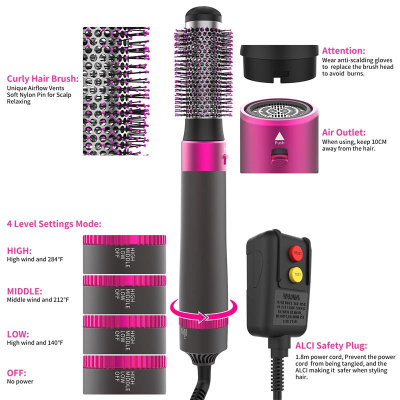 Professional 5 In 1 Hair Dryer Brush Dryer And Straightening Brush Electric Hair Styling Tool Automatic Hair Curler Beauty Supplies Gadgets $110.00 Dana Fashion Color: Dyson Grey 5in1 Electrical outlet: AU Beauty Tools Overview: 【5-In-1 Multi-Brush Design