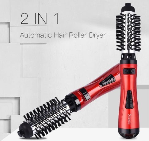 Professional Hair Dryer Rotary Brush Machine 2 in 1 Multifunction Hair Curler Curling Iron Wand Styling Tools $45.99 Dana Fashion Color: Red EU Beauty Tools 3-speed temperature control 2 files sharp, 1 file selects the cold air button C file: positioning