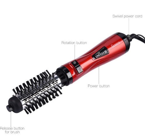 Professional Hair Dryer Rotary Brush Machine 2 in 1 Multifunction Hair Curler Curling Iron Wand Styling Tools $45.99 Dana Fashion Color: Red EU Beauty Tools 3-speed temperature control 2 files sharp, 1 file selects the cold air button C file: positioning
