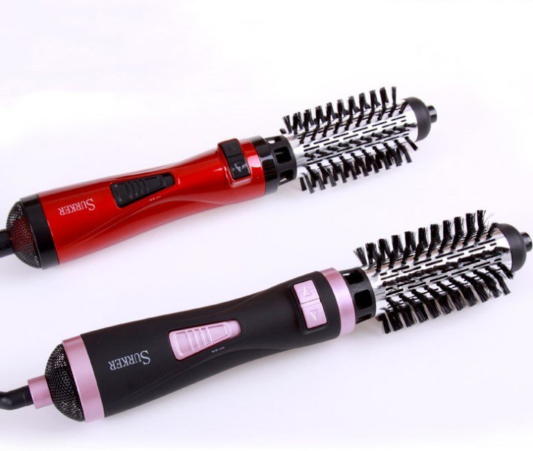 Professional Hair Dryer Rotary Brush Machine 2 in 1 Multifunction Hair Curler Curling Iron Wand Styling Tools $45.99 Dana Fashion Color: Red EU Beauty Tools 3-speed temperature control 2 files sharp, 1 file selects the cold air button C file: positioning
