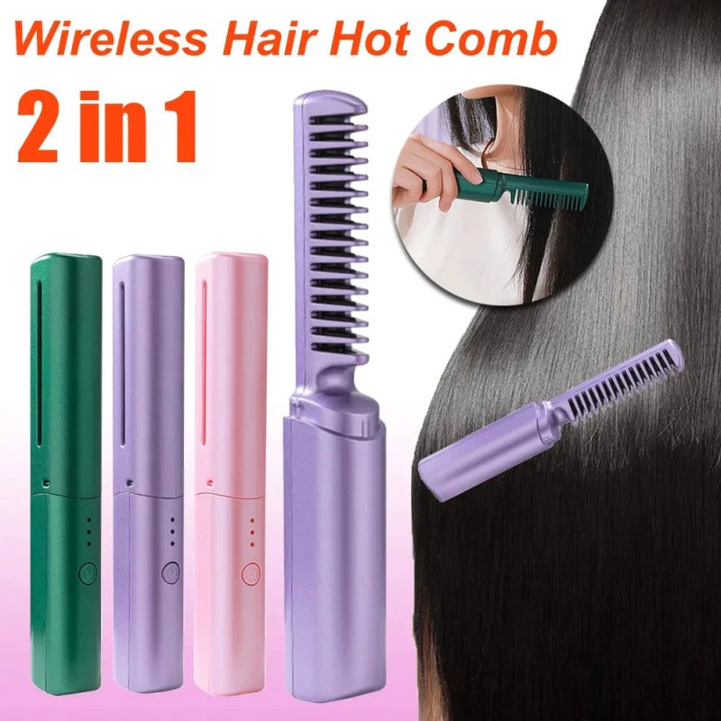 Professional Wireless Hair Straightener Curler Comb Fast Heating Negative Ion Straightening Curling Brush Hair Styling Tools $28.71 Dana Fashion power: Green Beauty Tools Overview: 1. Mini Body, Portable Tool: With its lightweight and compact design, our