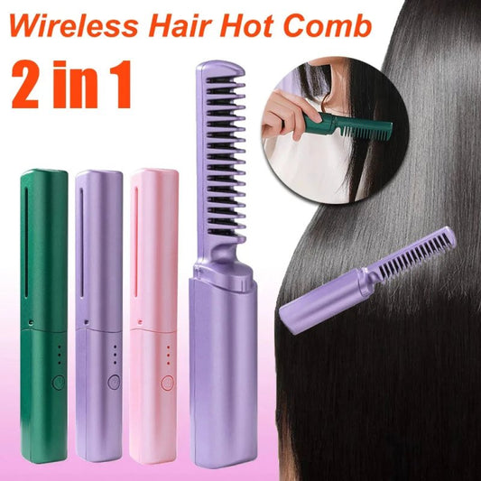 Professional Wireless Hair Straightener Curler Comb Fast Heating Negative Ion Straightening Curling Brush Hair Styling Tools $28.71 Dana Fashion power: Green Beauty Tools Overview: 1. Mini Body, Portable Tool: With its lightweight and compact design, our