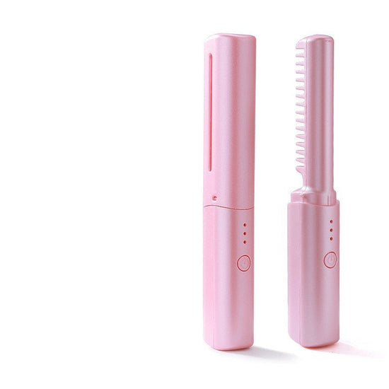 Professional Wireless Hair Straightener Curler Comb Fast Heating Negative Ion Straightening Curling Brush Hair Styling Tools $28.71 Dana Fashion power: Green Beauty Tools Overview: 1. Mini Body, Portable Tool: With its lightweight and compact design, our