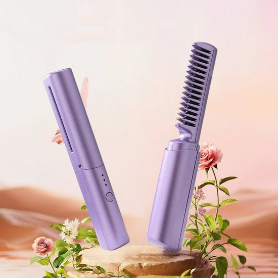 Professional Wireless Hair Straightener Curler Comb Fast Heating Negative Ion Straightening Curling Brush Hair Styling Tools $28.71 Dana Fashion power: Green Beauty Tools Overview: 1. Mini Body, Portable Tool: With its lightweight and compact design, our