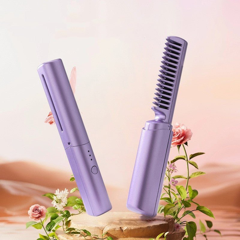 Professional Wireless Hair Straightener Curler Comb Fast Heating Negative Ion Straightening Curling Brush Hair Styling Tools $28.71 Dana Fashion power: Green Beauty Tools Overview: 1. Mini Body, Portable Tool: With its lightweight and compact design, our