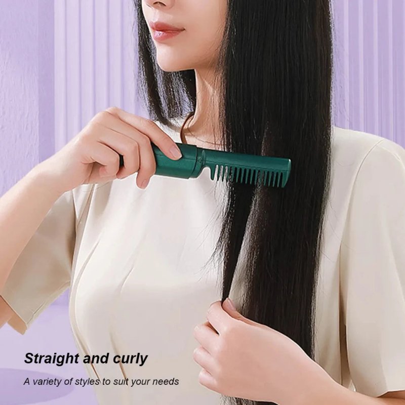 Professional Wireless Hair Straightener Curler Comb Fast Heating Negative Ion Straightening Curling Brush Hair Styling Tools $28.71 Dana Fashion power: Green Beauty Tools Overview: 1. Mini Body, Portable Tool: With its lightweight and compact design, our