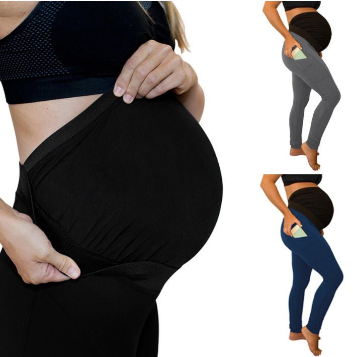 pure color panel long and high waist side pocket Maternity Pants $21.70 Dana Fashion Color: Black Size: L Baby & Mother Thickness: ordinary Length: long Main fabric composition: polyester (polyester) Main fabric content: 99% Color: blue, black Suitable se